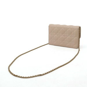 Dior Pink Wallet Baby Addict Leather  Christian Chain